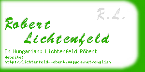 robert lichtenfeld business card